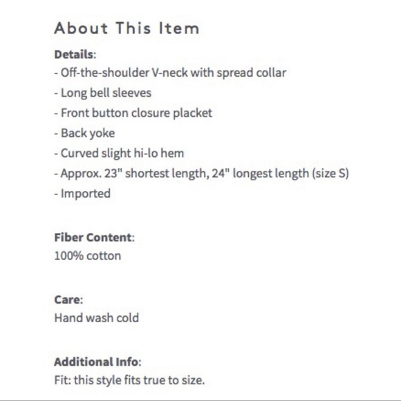 Romeo & Juliet Couture Off-the-Shoulder Spread Collar Blouse with Bell Sleeves - Picture 7 of 9